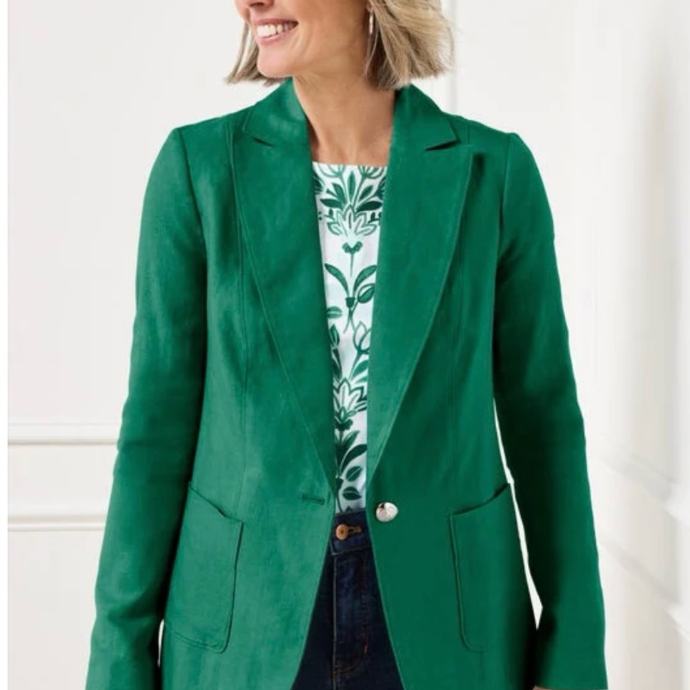 Talbots Vibrant Green Blazer